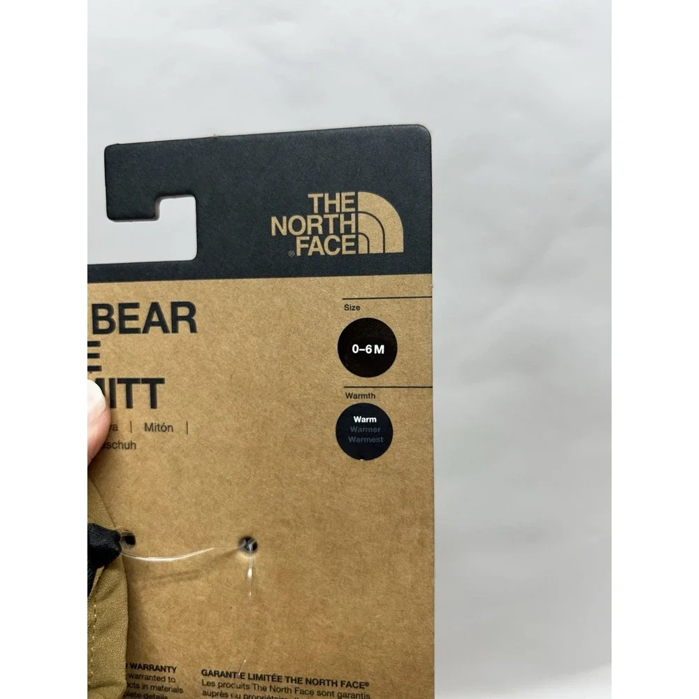 THE NORTH FACE BABY BEAR SUAVE OSO MITTEN, UTILITY BROWN, NWT, 0 - 6 MONTHS (C5)